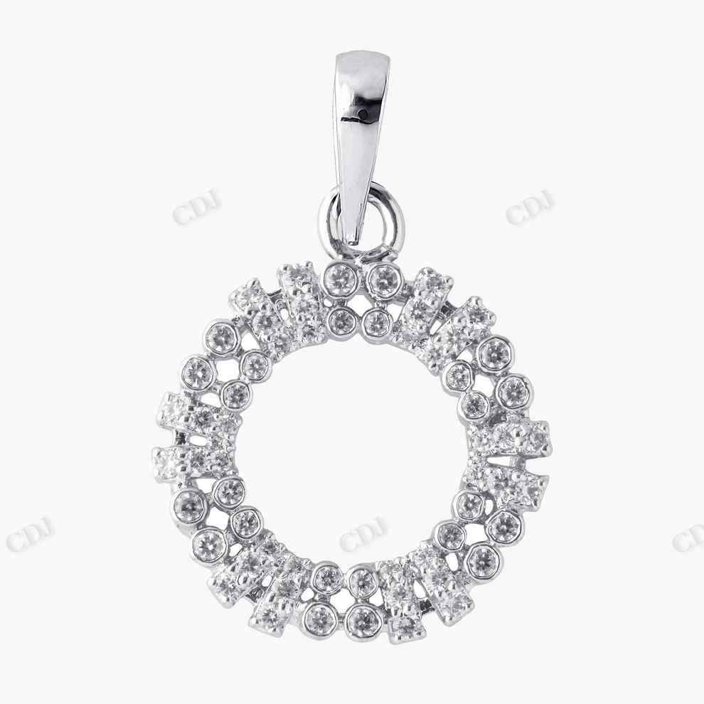 Sterling Silver Moissanite Flower Ring Pendant hip hop jewelry CustomDiamJewel