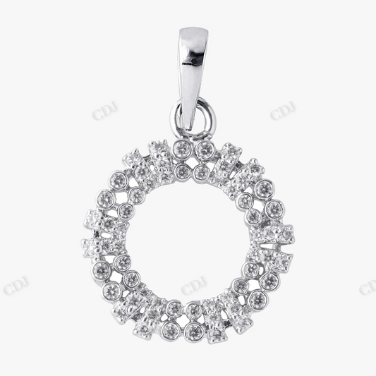 Sterling Silver Moissanite Flower Ring Pendant hip hop jewelry CustomDiamJewel