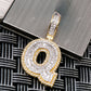 Customized Q Letter Moissanite 925 Silver Pendant Hip Hop Pendent customdiamjewel