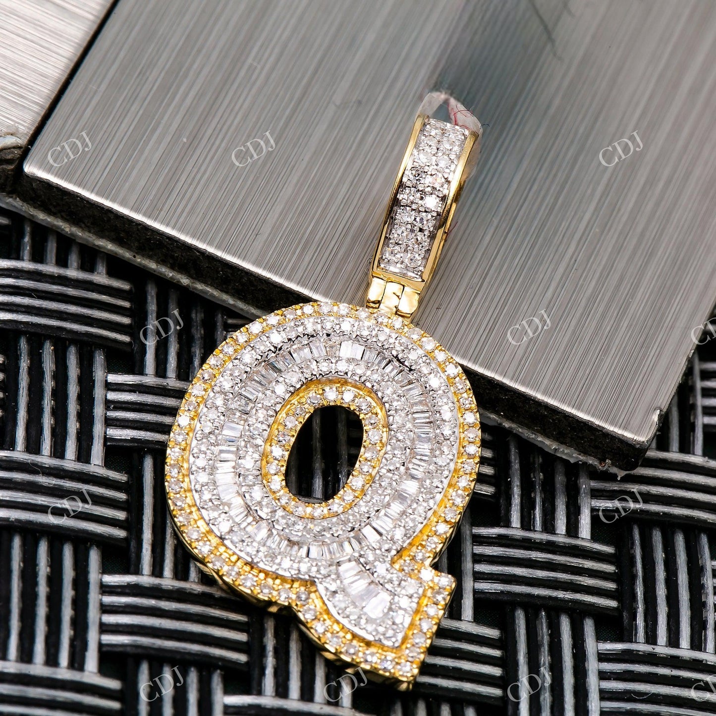 Customized Q Letter Moissanite 925 Silver Pendant Hip Hop Pendent customdiamjewel