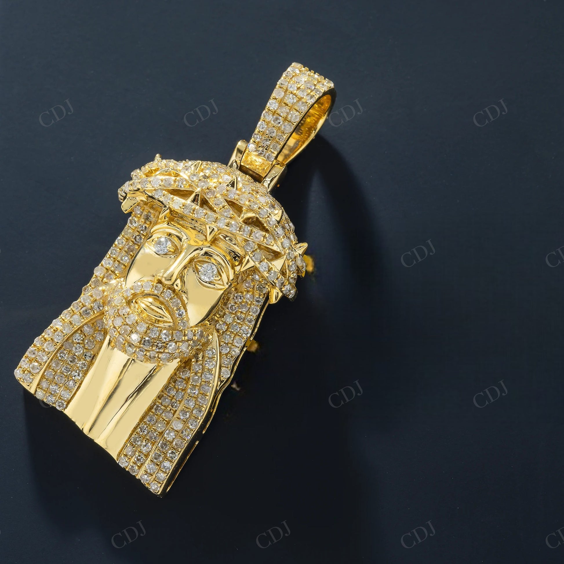 Jesus Head Sterling Silver Moissanite Pendant Hip Hop Pendent customdiamjewel