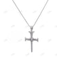 925 Silver Moissanite Customized Cross Pendant Hip Hop Pendent customdiamjewel