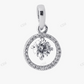 Sterling Silver Moissanite Ring Style Pendant hip hop jewelry CustomDiamJewel