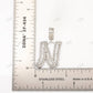 Baguette Moissanite Initial N 925 Silver Pendant Hip Hop Pendent customdiamjewel