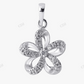Sterling Silver Moissanite Flower Pendant hip hop jewelry CustomDiamJewel