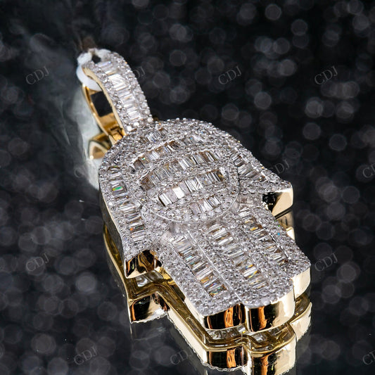 Iced Out 925 Silver Moissanite Hamsa Pendant Hip Hop Pendent customdiamjewel