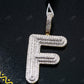 Letter F Charm Silver Moissanite Pendant Hip Hop Pendent customdiamjewel