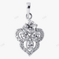 Sterling Silver Marquish and Round Fine Moissanite Pendant hip hop jewelry CustomDiamJewel