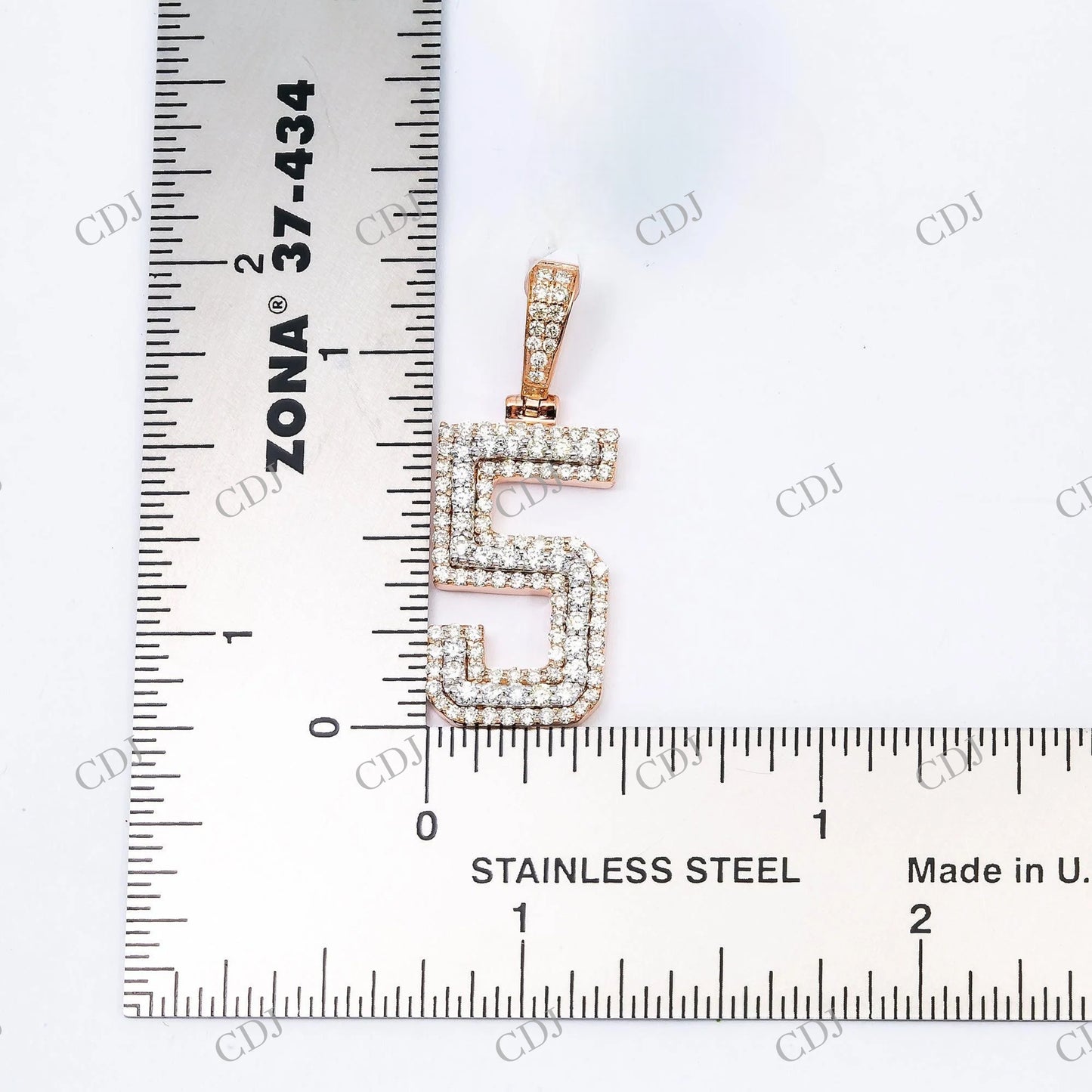Luxury 5 Number Moissanite 925 Silver Pendant Hip Hop Pendent customdiamjewel