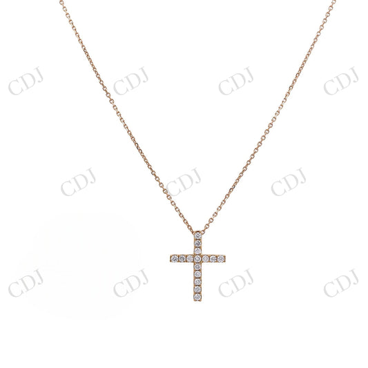 925 Silver Moissanite Diamond Minimalist Cross Unisex Pendant Hip Hop Pendent customdiamjewel