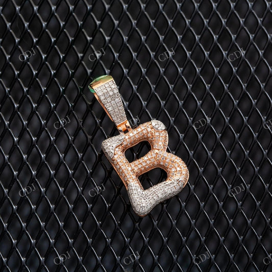 925 Silver Moissanite Customized B Letter Pendant Hip Hop Pendent customdiamjewel