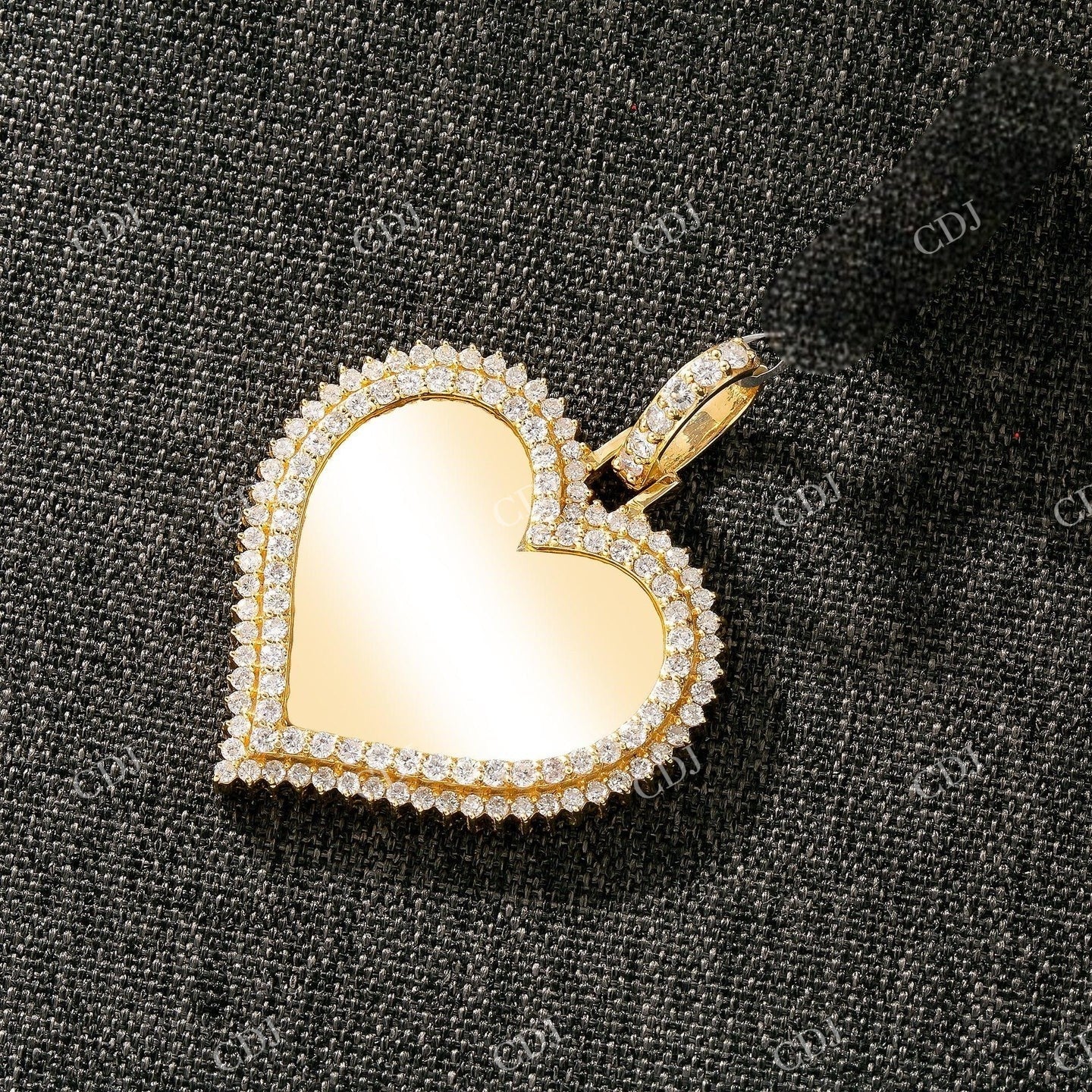 Iced Heart 925 Silver Moissanite Pendant Hip Hop Pendent customdiamjewel