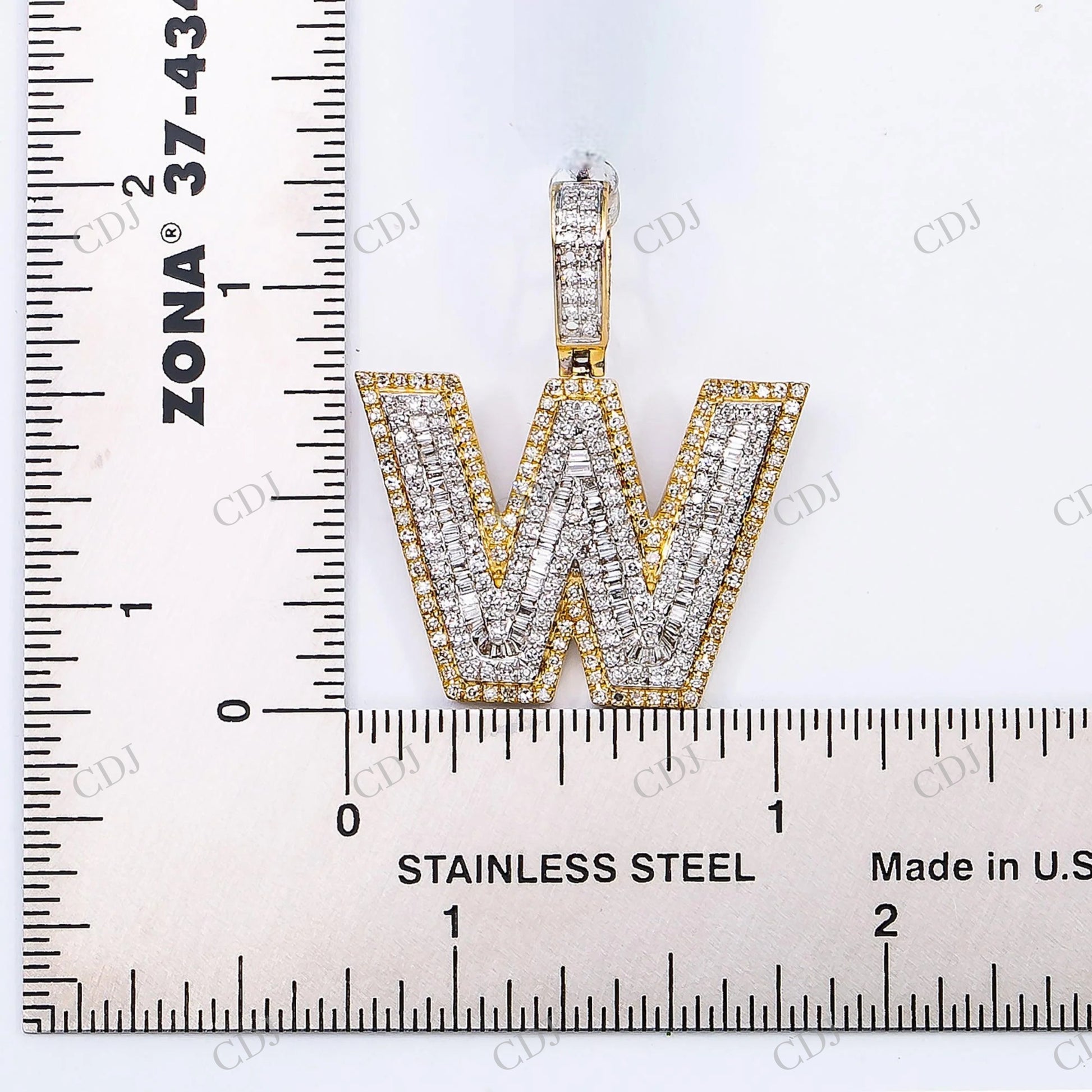 Moissanite W Silver Moissanite Pendant Hip Hop Pendent customdiamjewel
