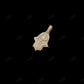 925 Silver Moissanite Hamsa Hand Unisex Pendant Hip Hop Pendent customdiamjewel