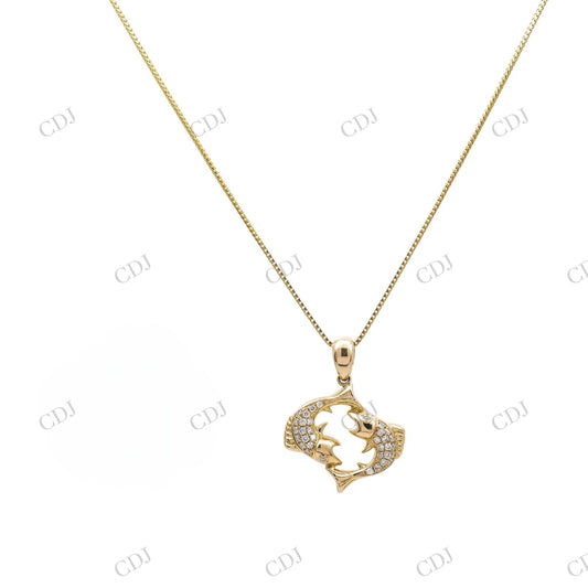 925 Silver Moissanite Fish Pendant Hip Hop Pendent customdiamjewel