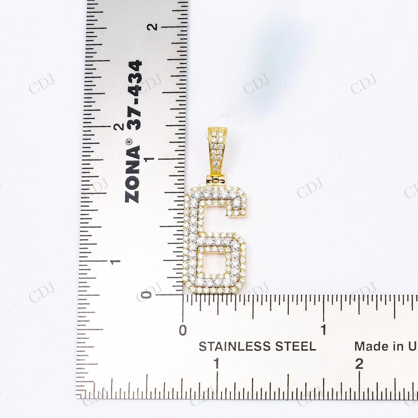 Hip Hop Number 6 925 Silver Moissanite Pendant Hip Hop Pendent customdiamjewel
