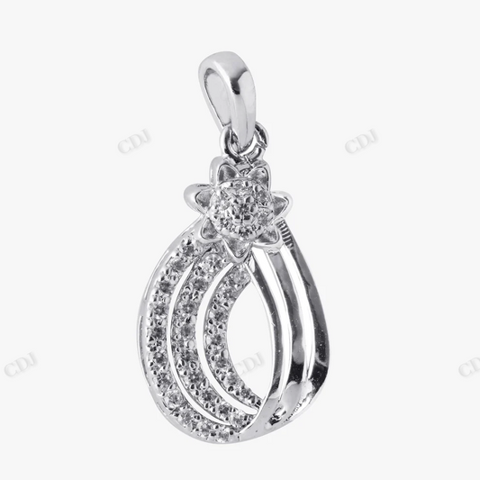 Sterling Silver Moissanite Charm Pendant hip hop jewelry CustomDiamJewel