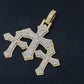925 Silver Luxury Three Cross Hip Hop Moissanite Diamond Religious Pendant Hip Hop Pendent customdiamjewel