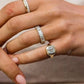1.25 CTW Asscher Cut Moissanite Bezel Set Solitaire Ring
