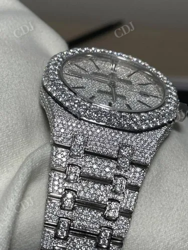Luxury Automatic Movement Stainless Steel Iced Out Watch customdiamjewel