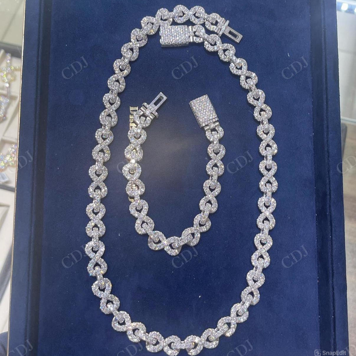 16mm Colorless Moissanite Custom infinity Chain hip hop jewelry CustomDiamJewel   