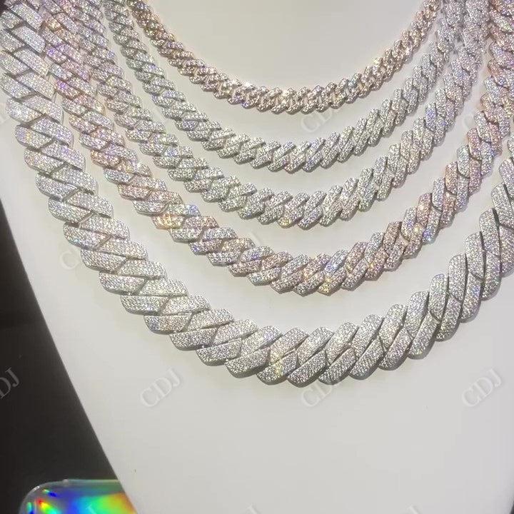 Iced Out Moissanite Diamond Chain Necklace hip hop jewelry CustomDiamJewel   
