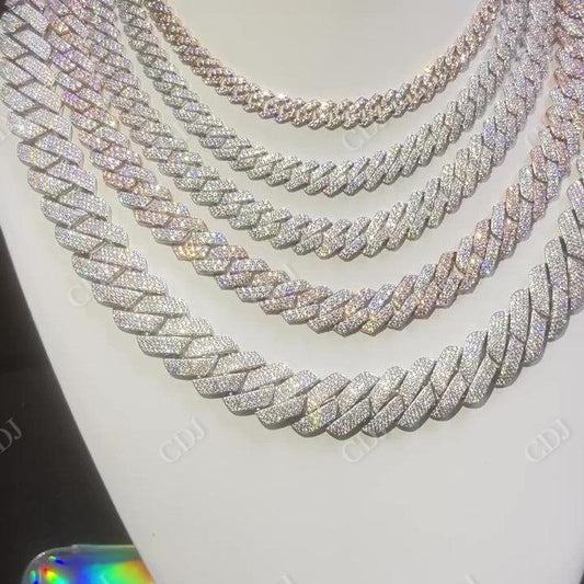 Iced Out Moissanite Diamond Chain Necklace hip hop jewelry CustomDiamJewel   