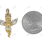 Two Tone VVS Moissanite Crowned Angel pendant Charm Hip Hop Pendent CustomDiamJewel