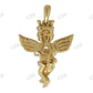 Two Tone VVS Moissanite Crowned Angel pendant Charm Hip Hop Pendent CustomDiamJewel
