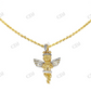 Two Tone VVS Moissanite Crowned Angel pendant Charm Hip Hop Pendent CustomDiamJewel