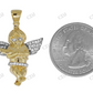 925 VVS Moissanite Crossed Angel Pendant Hip Hop Pendent CustomDiamJewel