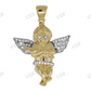 925 VVS Moissanite Genuine Diamond Crossed Angel Pendant Hip Hop Pendent CustomDiamJewel