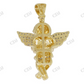 925 VVS Moissanite Crossed Angel Pendant Hip Hop Pendent CustomDiamJewel