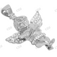 Sterling Silver moissanite Genuine Diamond Crossed Angel Pendant Hip Hop Pendent CustomDiamJewel