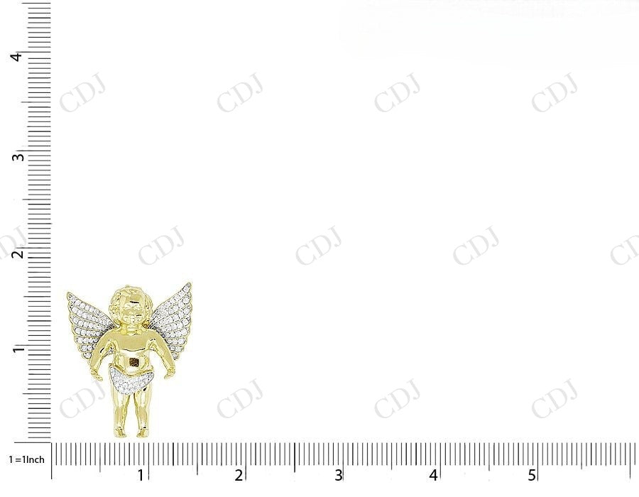 925 VVS Moissanite Cherub Baby Angel Diamond Pendant Hip Hop Pendent CustomDiamJewel