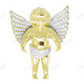 925 VVS Moissanite Cherub Baby Angel Diamond Pendant Hip Hop Pendent CustomDiamJewel