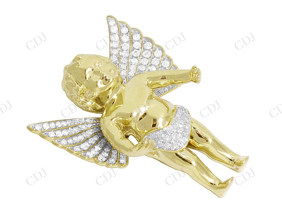 925 VVS Moissanite Cherub Baby Angel Diamond Pendant Hip Hop Pendent CustomDiamJewel
