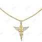 VVS Moissanite Praying Angel Real Diamond Pendant Charm Hip Hop Pendent CustomDiamJewel