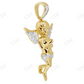 VVS Moissanite Praying Angel Real Diamond Pendant Charm Hip Hop Pendent CustomDiamJewel