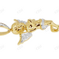 VVS Moissanite Praying Angel Real Diamond Pendant Charm Hip Hop Pendent CustomDiamJewel