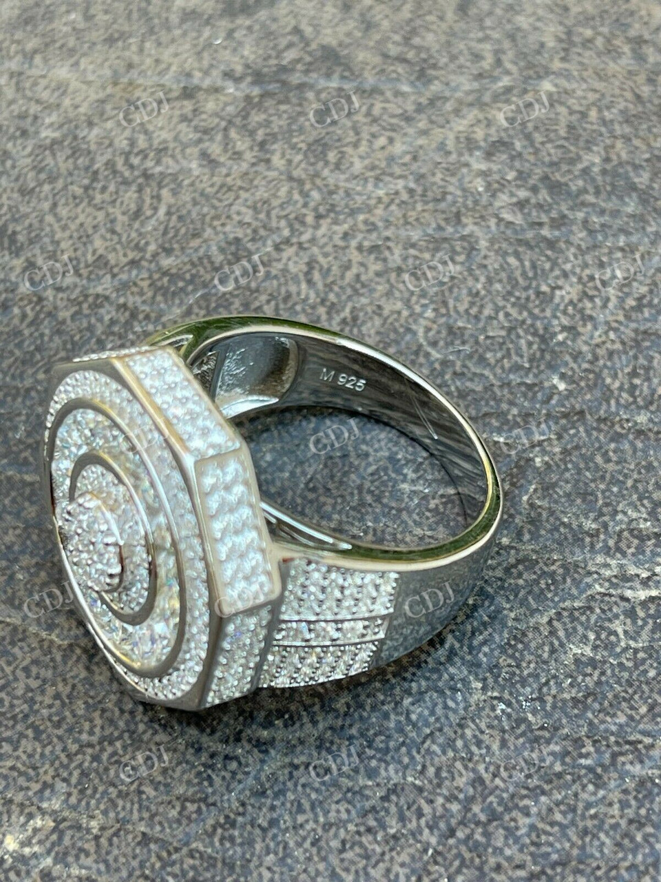 Unique Geometric Octagonal Shape Diamond Ring  customdiamjewel   