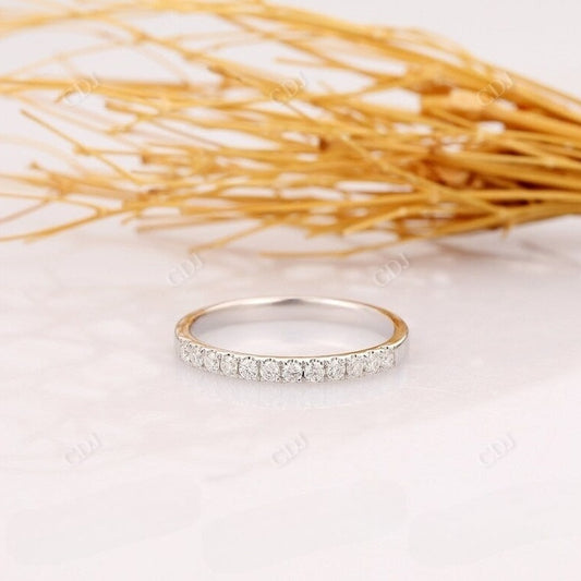 0.22CT Round Cut natural Diamond Matching Wedding Band  customdiamjewel 10 KT Solid Gold White Gold VVS-EF