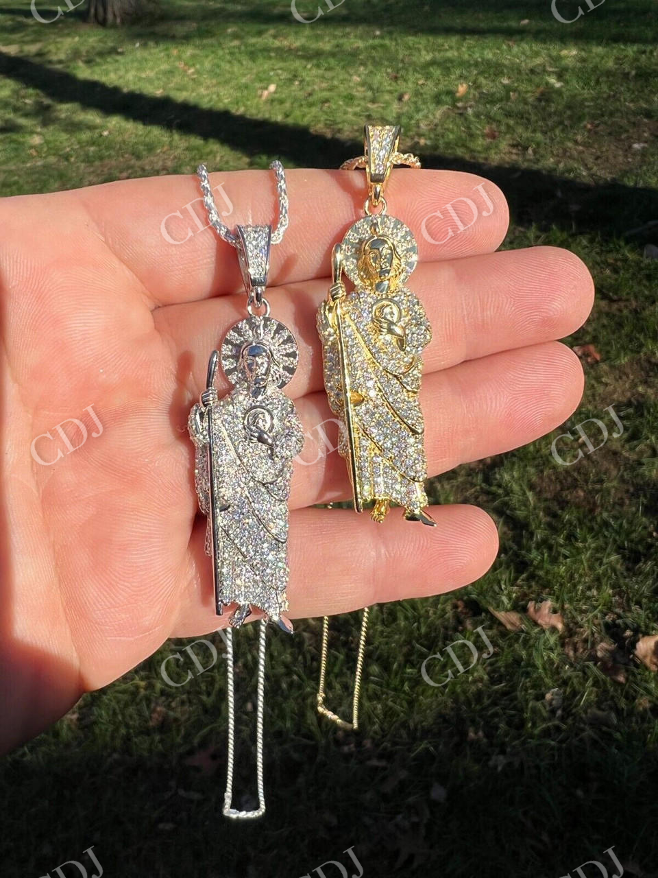St Jude San Judas Tadeo Iced Pendant  customdiamjewel   