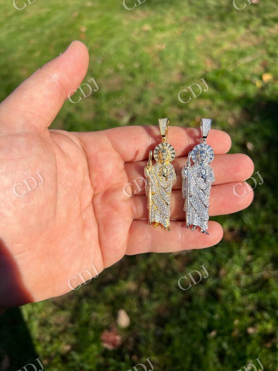 St Jude San Judas Tadeo Iced Pendant  customdiamjewel   