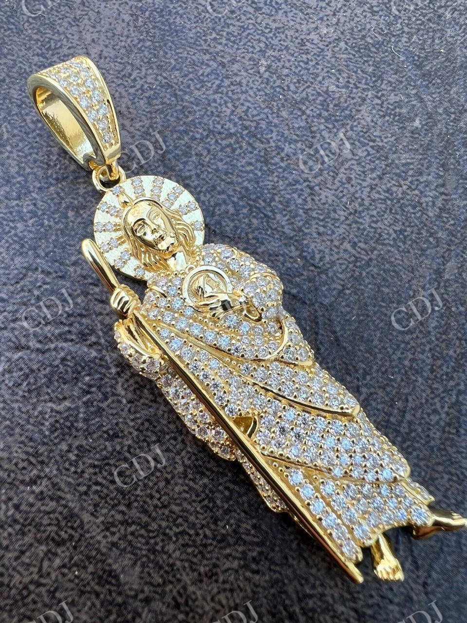 St Jude San Judas Tadeo Iced Pendant  customdiamjewel   