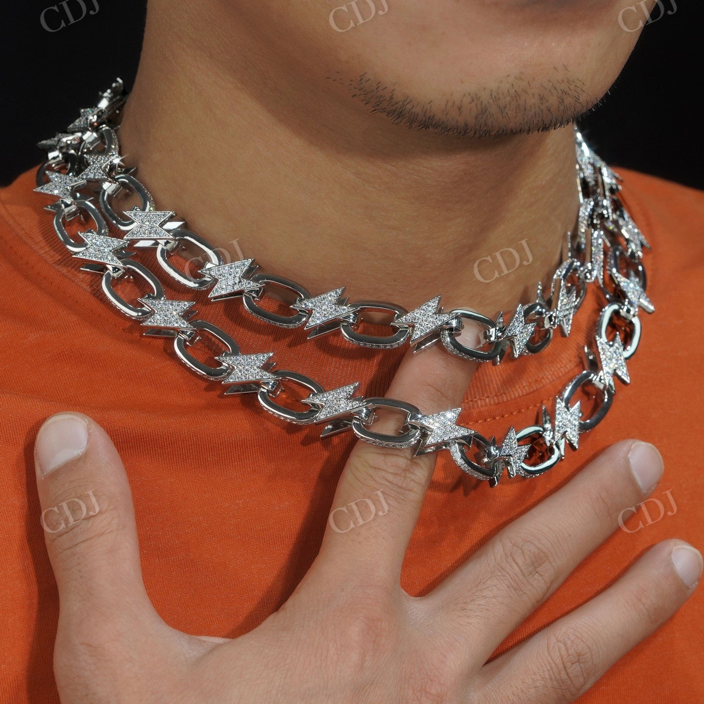 Custom Iced Out Hip Hop Chain Necklace  CustomDiamJewel   