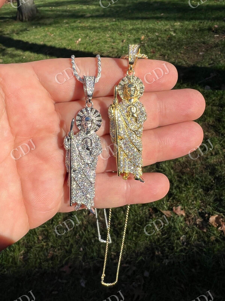 St Jude San Judas Tadeo Iced Pendant  customdiamjewel   