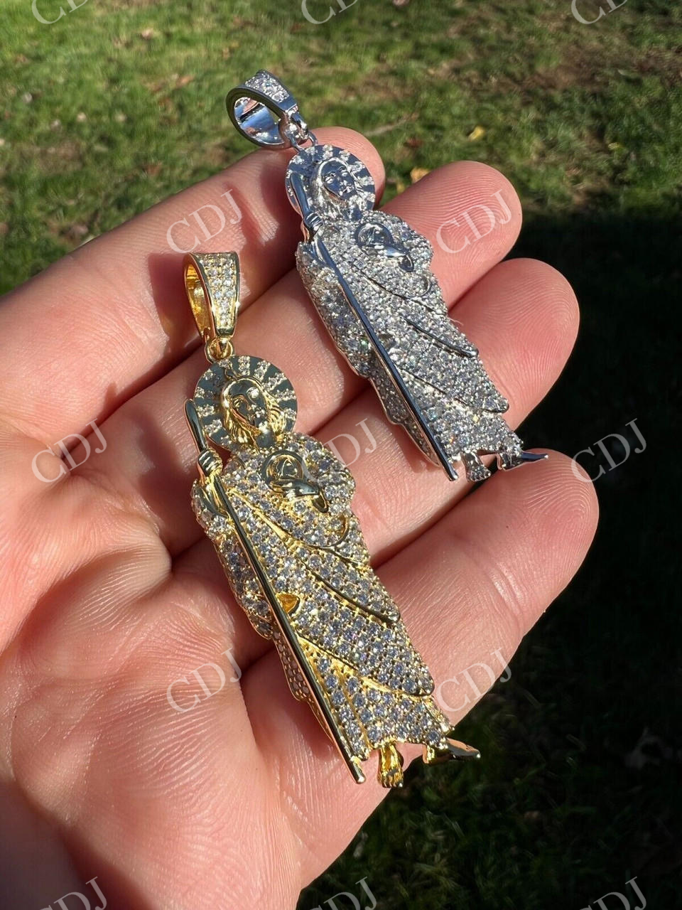 St Jude San Judas Tadeo Iced Pendant  customdiamjewel   