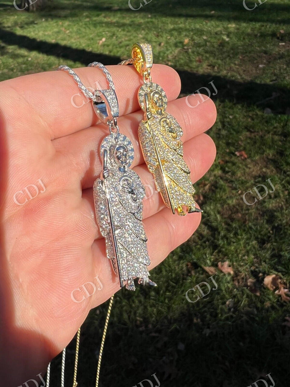 St Jude San Judas Tadeo Iced Pendant  customdiamjewel   