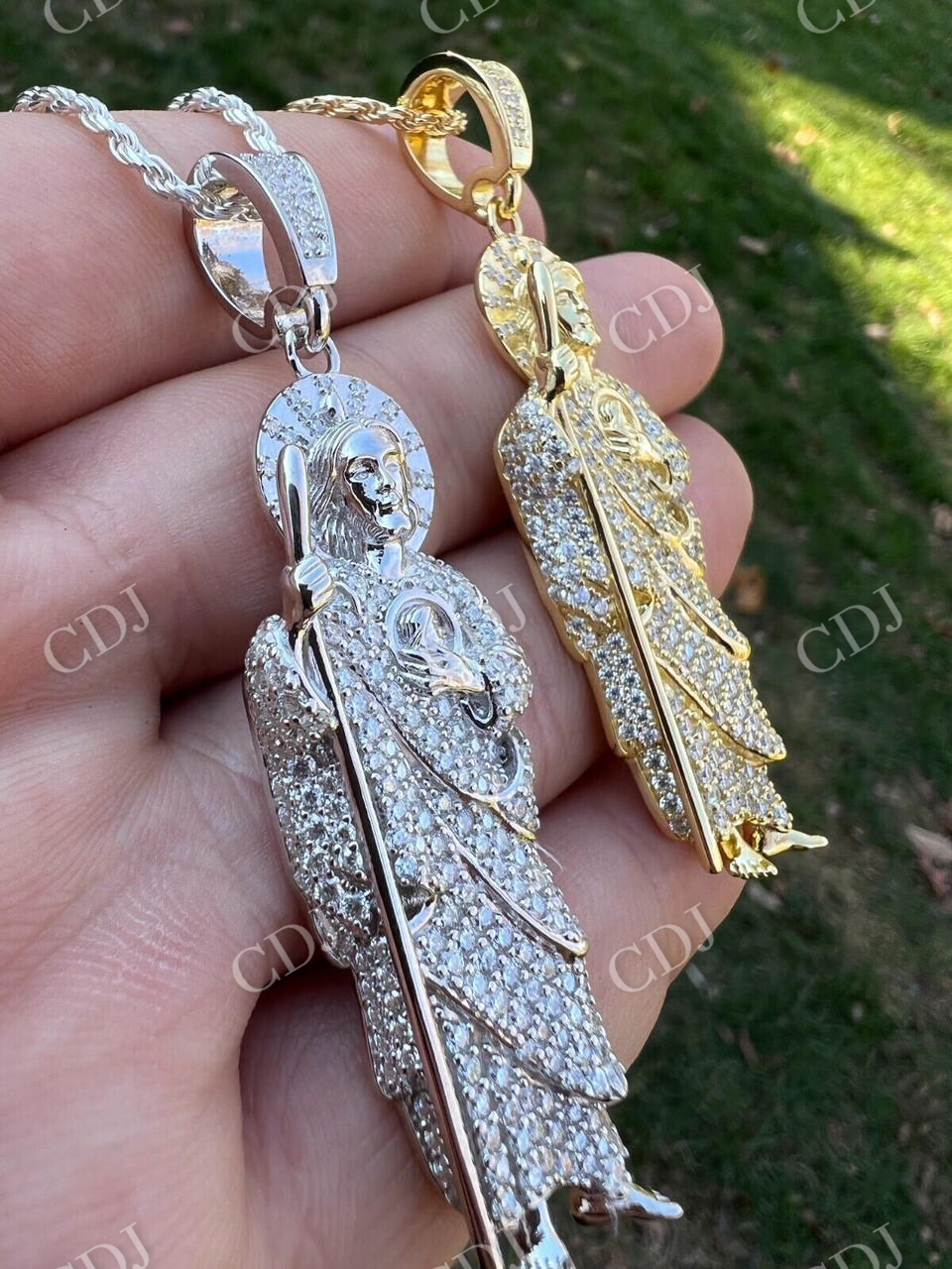 St Jude San Judas Tadeo Iced Pendant  customdiamjewel   